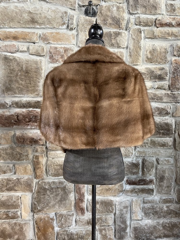 Boston Store Brown Ranch Mink Stole, OSFM