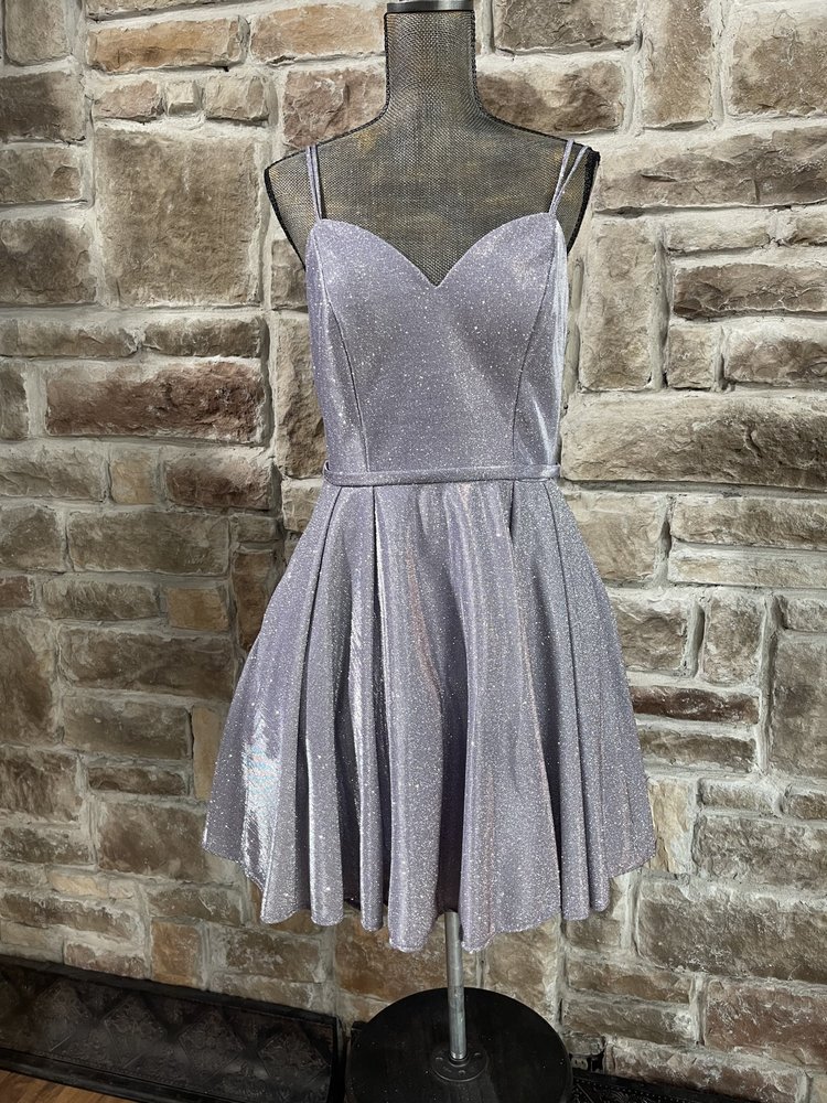 Fiesta Fashion Lavender Strappy Shimmer Fit and Flare Dress