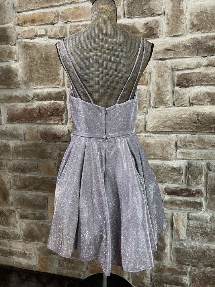 Fiesta Fashion Lavender Strappy Shimmer Fit and Flare Dress