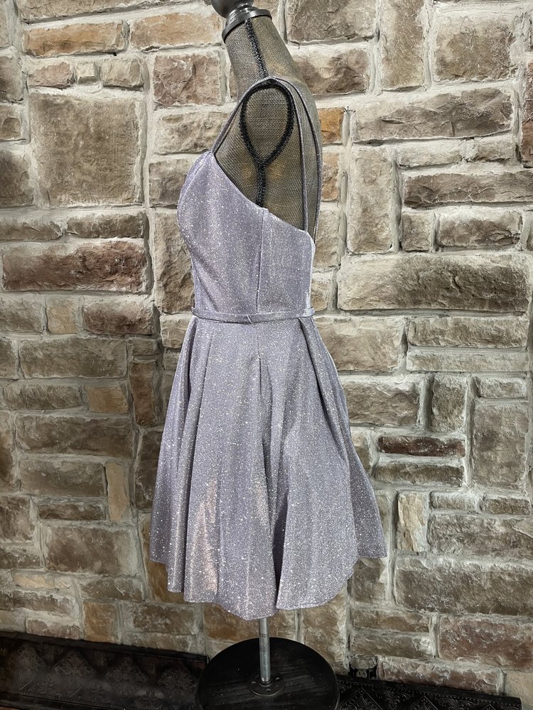 Fiesta Fashion Lavender Strappy Shimmer Fit and Flare Dress