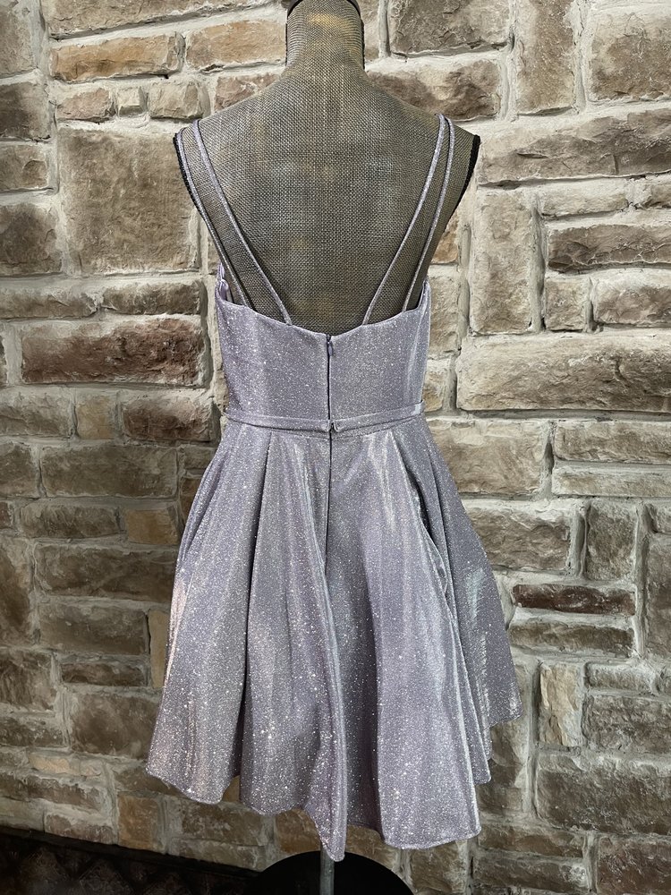 Fiesta Fashion Lavender Strappy Shimmer Fit and Flare Dress