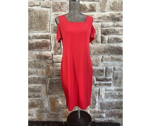 Calvin Klein Red Sheath Dress with Cut Out Sleeves, Size 10 - Elements Unleashed Calvin Klein Red Sheath Dress with Cut Out Sleeves, Size 10 - Elements Unleashed