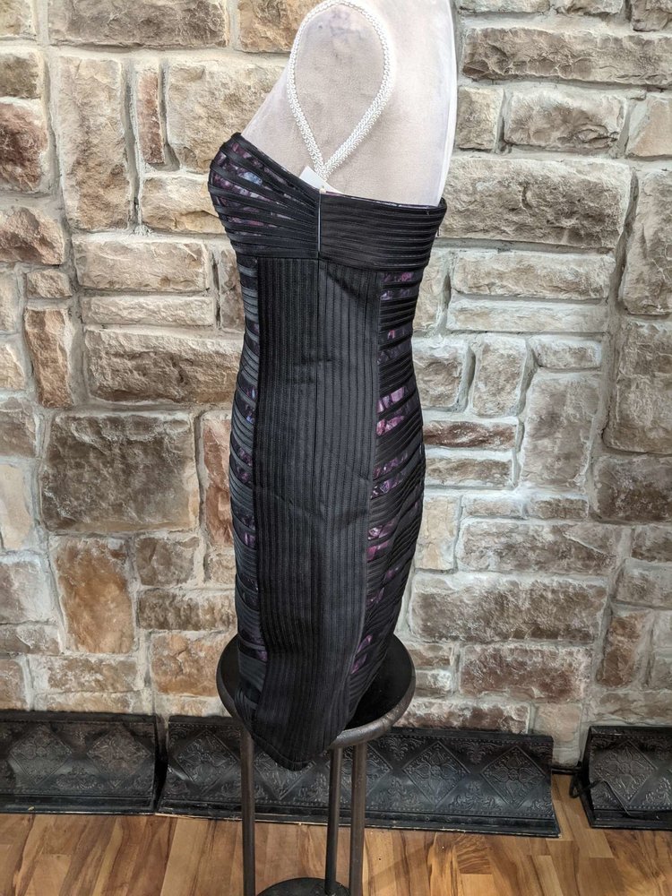 Caché Black Strapless Illusion Bodycon Dress, Size 4