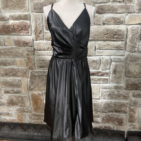 Fiesta Fashion Black Lace Up Back Dress with Pockets, Size 3XL