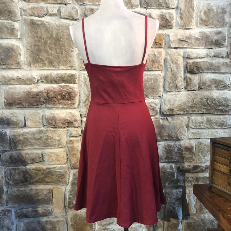 Rosie Harlow Red Scalloped Fit and Flare Dress