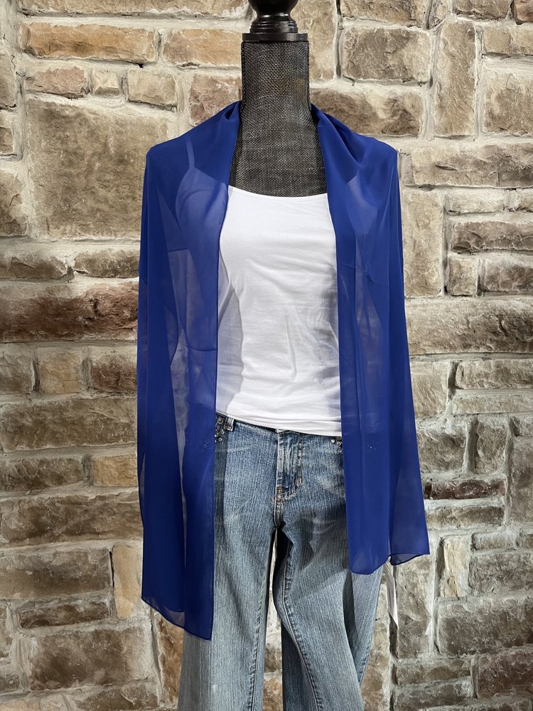 Fiesta Fashion Royal Blue Wrap/Scarf 13"x 71"