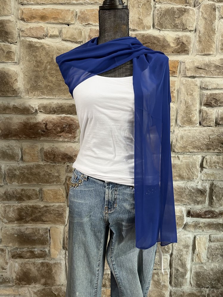 Fiesta Fashion Royal Blue Wrap/Scarf 13"x 71"