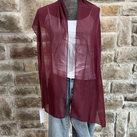 Fiesta Fashion Burgundy Wrap/Scarf 13"x71"