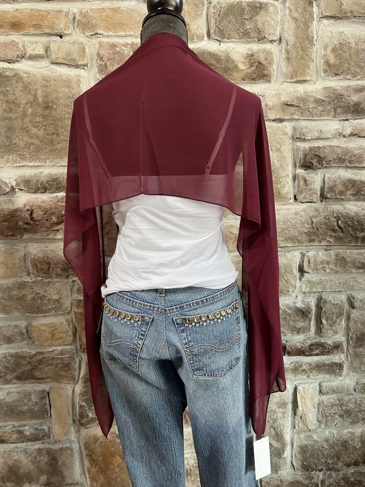 Fiesta Fashion Burgundy Wrap/Scarf 13"x71"