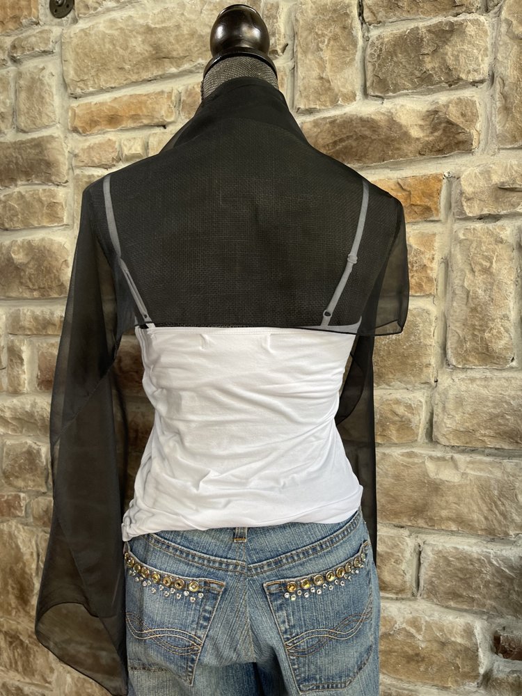 Fiesta Fashion Black Wrap/Scarf 13"x 71"