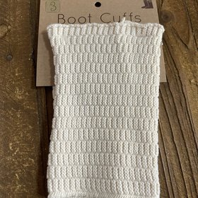 Green 3 Beige Knit Boot Cuffs, O/S