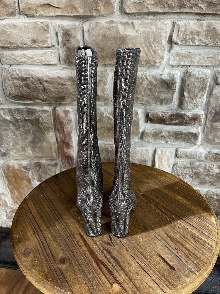 INC Gray Sparkly Tall Boots