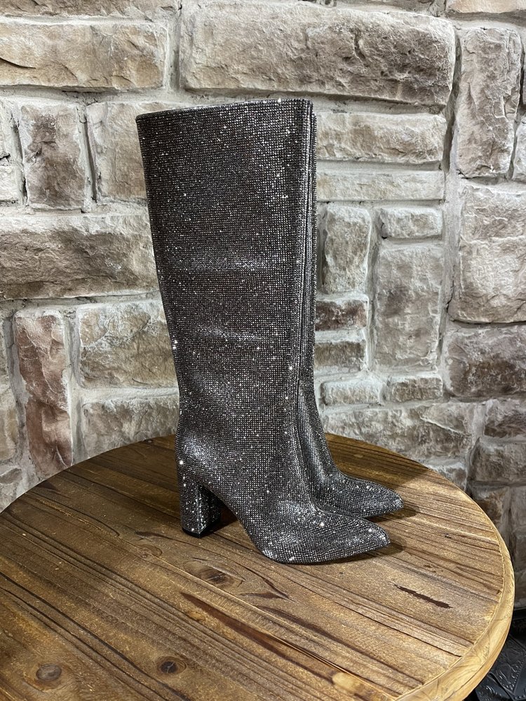 INC Gray Sparkly Tall Boots
