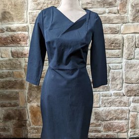 Banana Republic Midnight Blue Sheath with Long Sleeves, Size 6