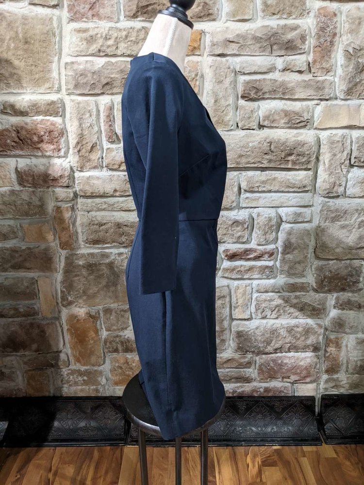 Banana Republic Midnight Blue Sheath with Long Sleeves, Size 6