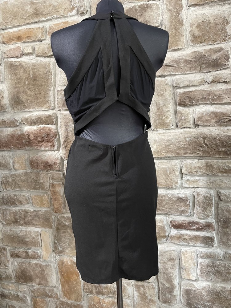 Trixxi Black Halter Bodycon with Open Back