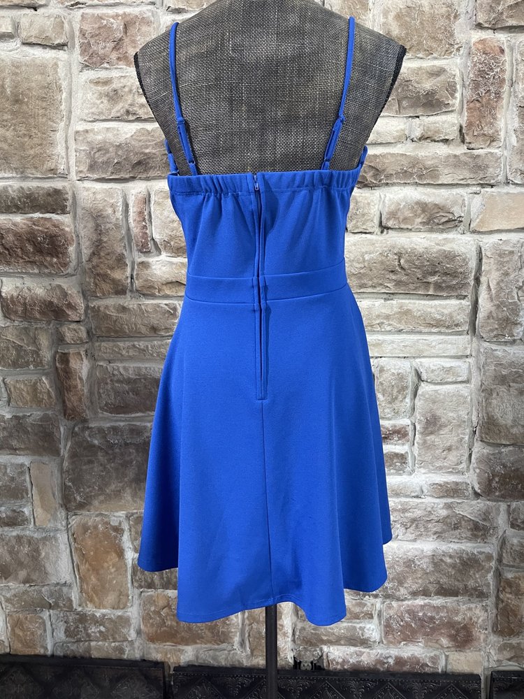 B Darlin Royal Blue Scalloped Fit and Flare