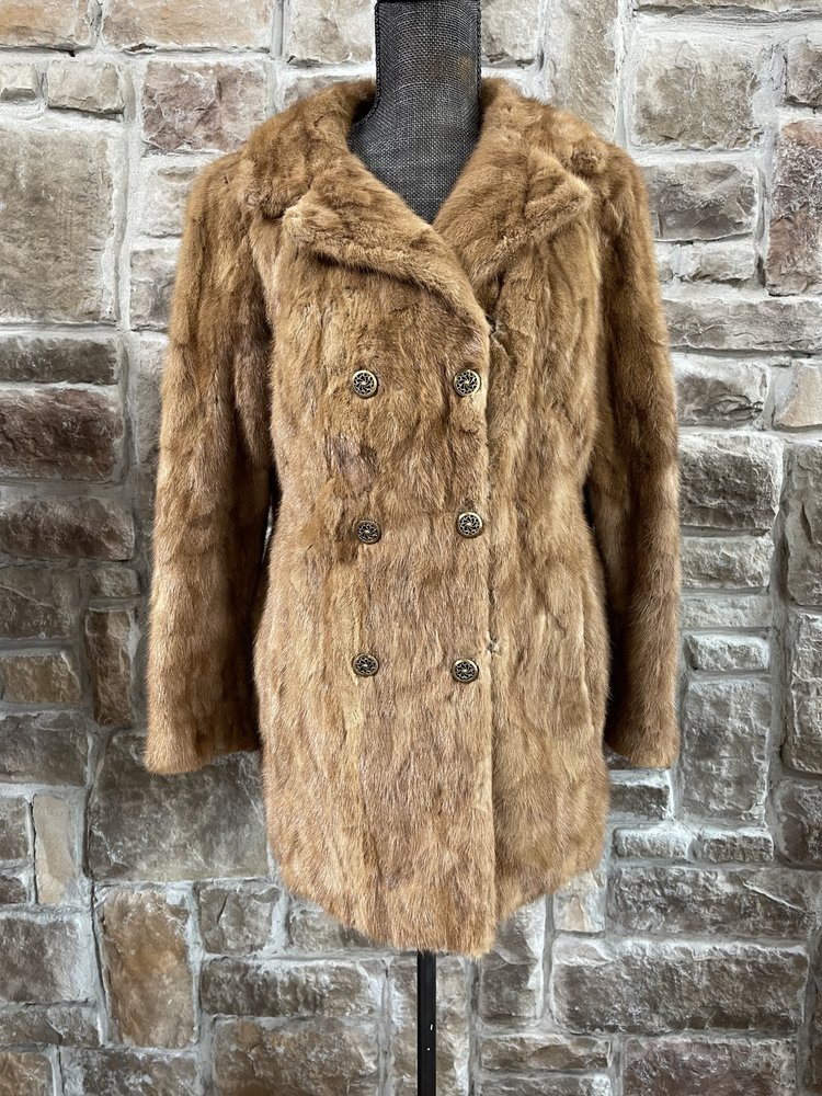 Autumn Haze Hip Length Mink Coat, Size S