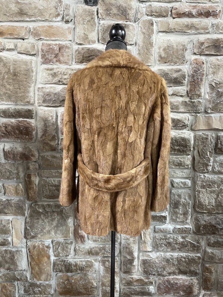 Autumn Haze Hip Length Mink Coat, Size S