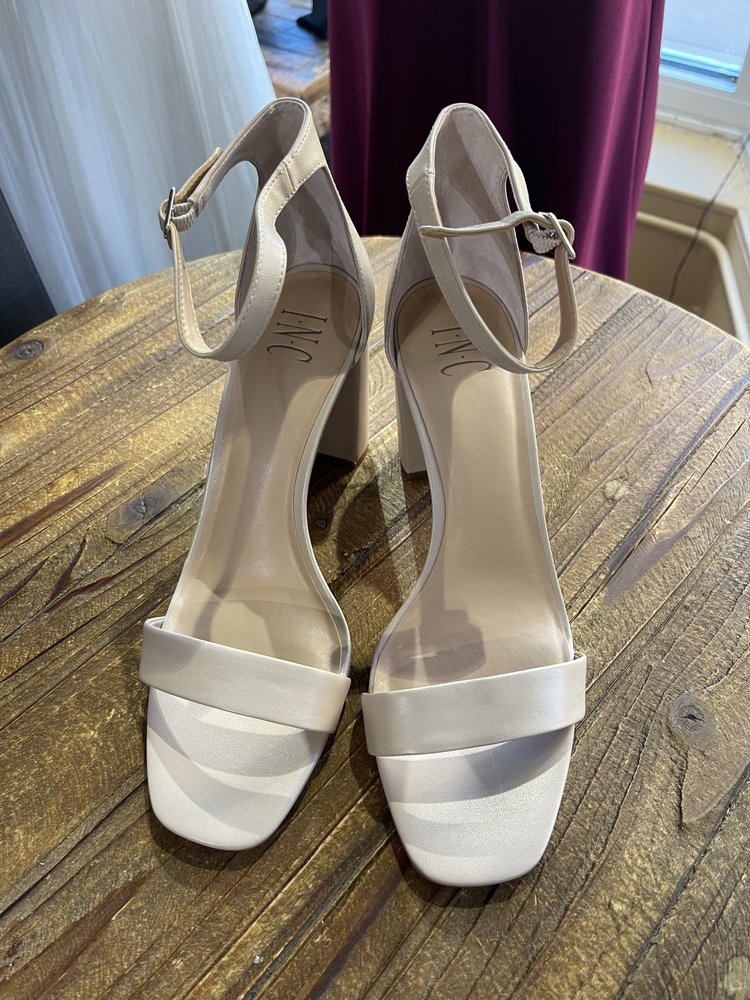 INC Taupe Sandal with 3 1/2 Heel,