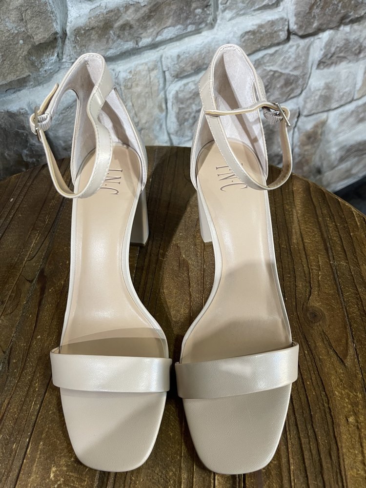 INC Taupe Sandal with 3 1/2 Heel,