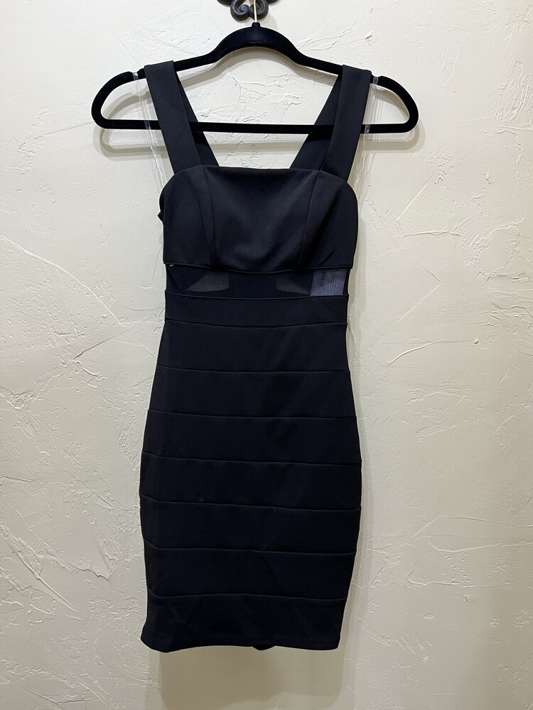 Emerald Sundae Black Bodycon with Cut Outs, Size XXS