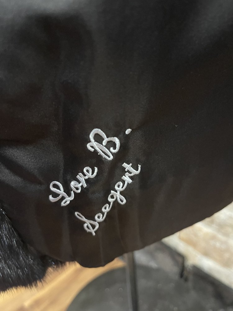 Andre Furs Dark Ranch Straight Style Mink Coat, Size L