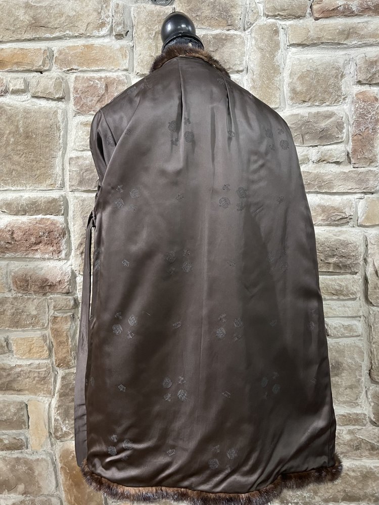 Max Gunzel Dark Ranch Mink with Notched Collar, Size M