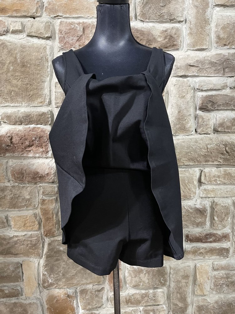 Lulus Black Stretch Skort Dress, Size S