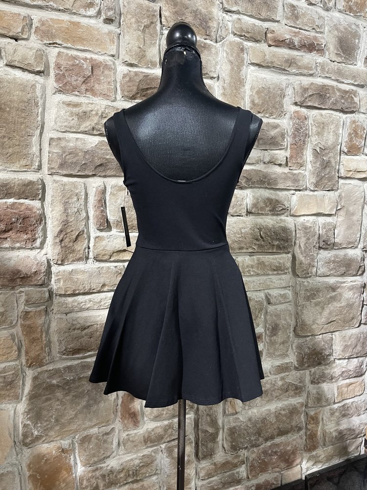 Lulus Black Stretch Skort Dress, Size S