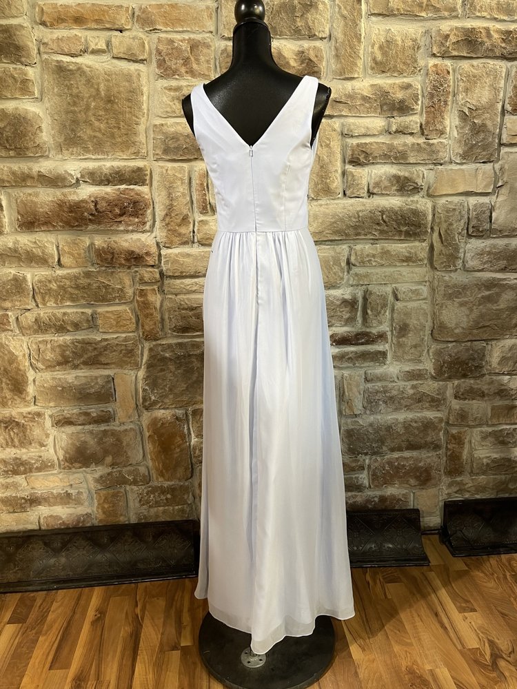 Weddington Way Sky Blue Gown with Ruched Empire Waist, Size 4