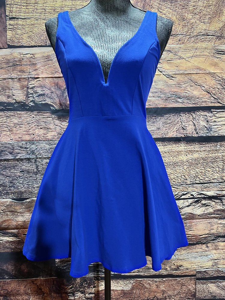 Royal Blue Stretch Skort Dress, Size S
