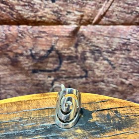 Silver Swirl Ring, Size 8