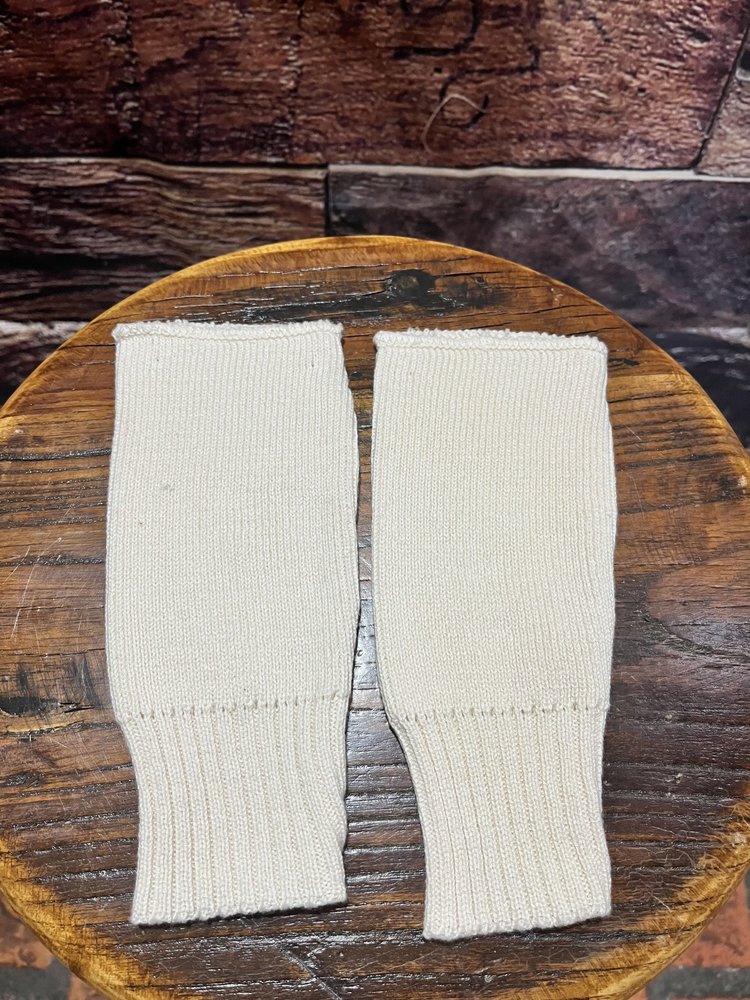 Cream Knit Handwarmers, OS