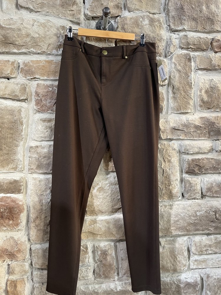 INC Brown Ponte Skinny Pants, Size 12