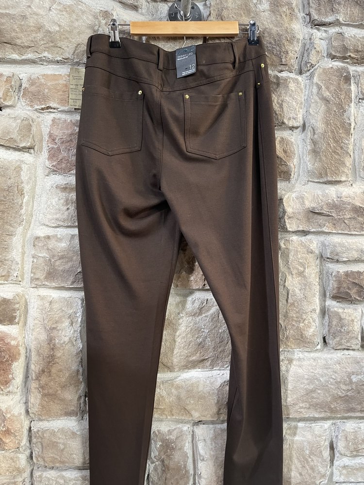 INC Brown Ponte Skinny Pants, Size 12