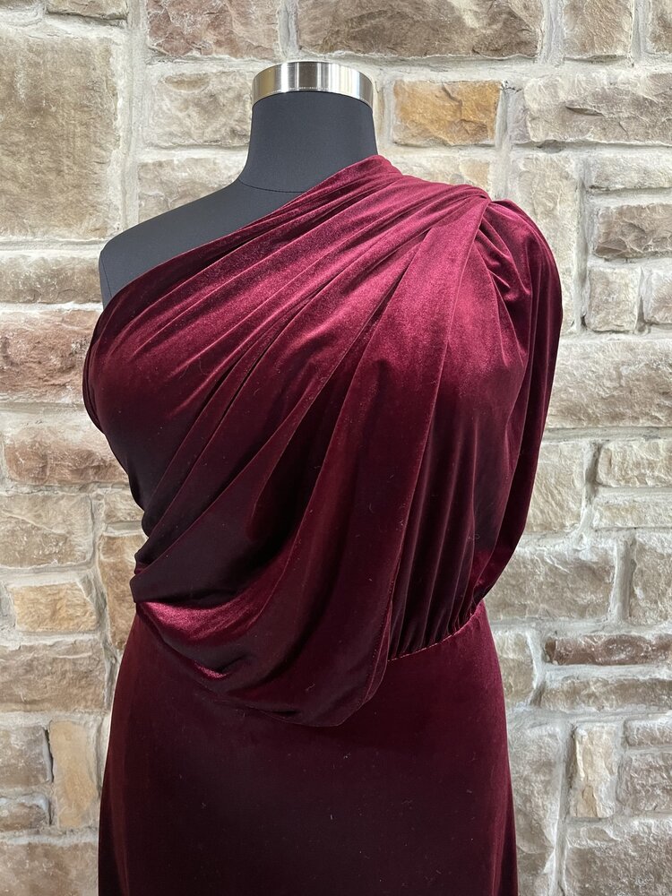 Revelry Burgundy Micah Convertible Velvet Dress, Size 5XL