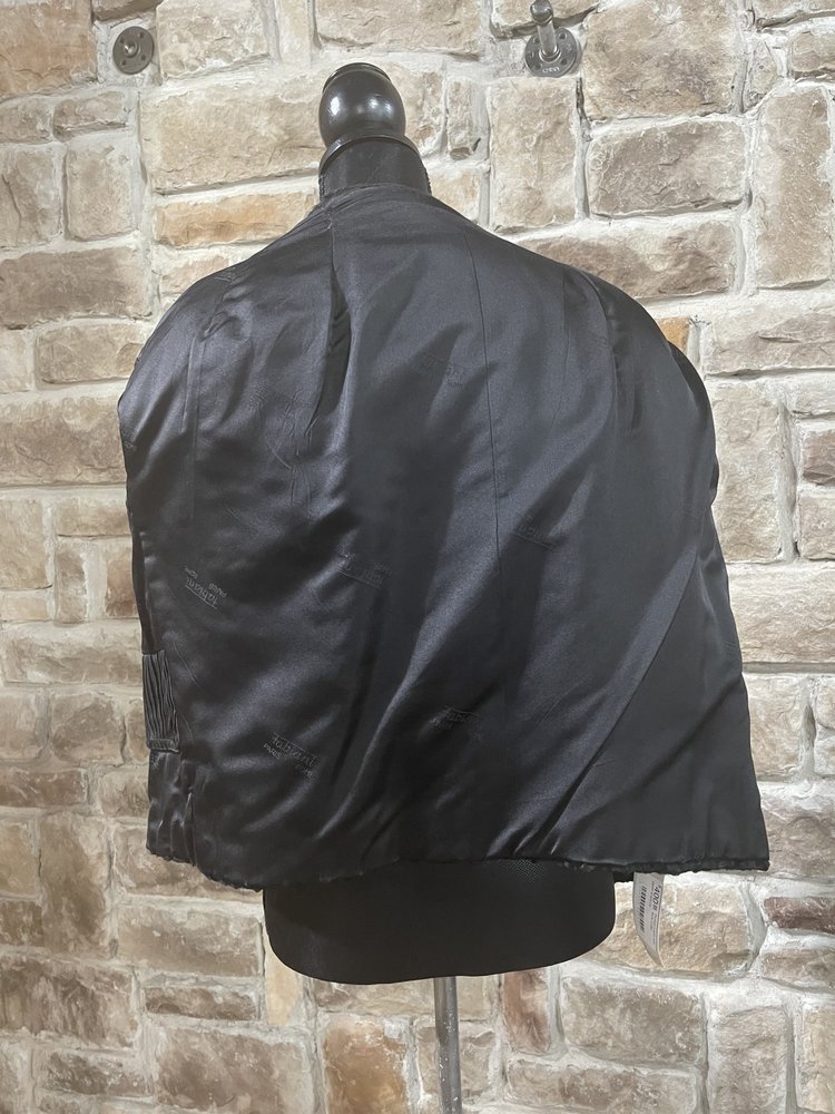 Persian Lamb Jacket with Mink Cape Collar, Size M