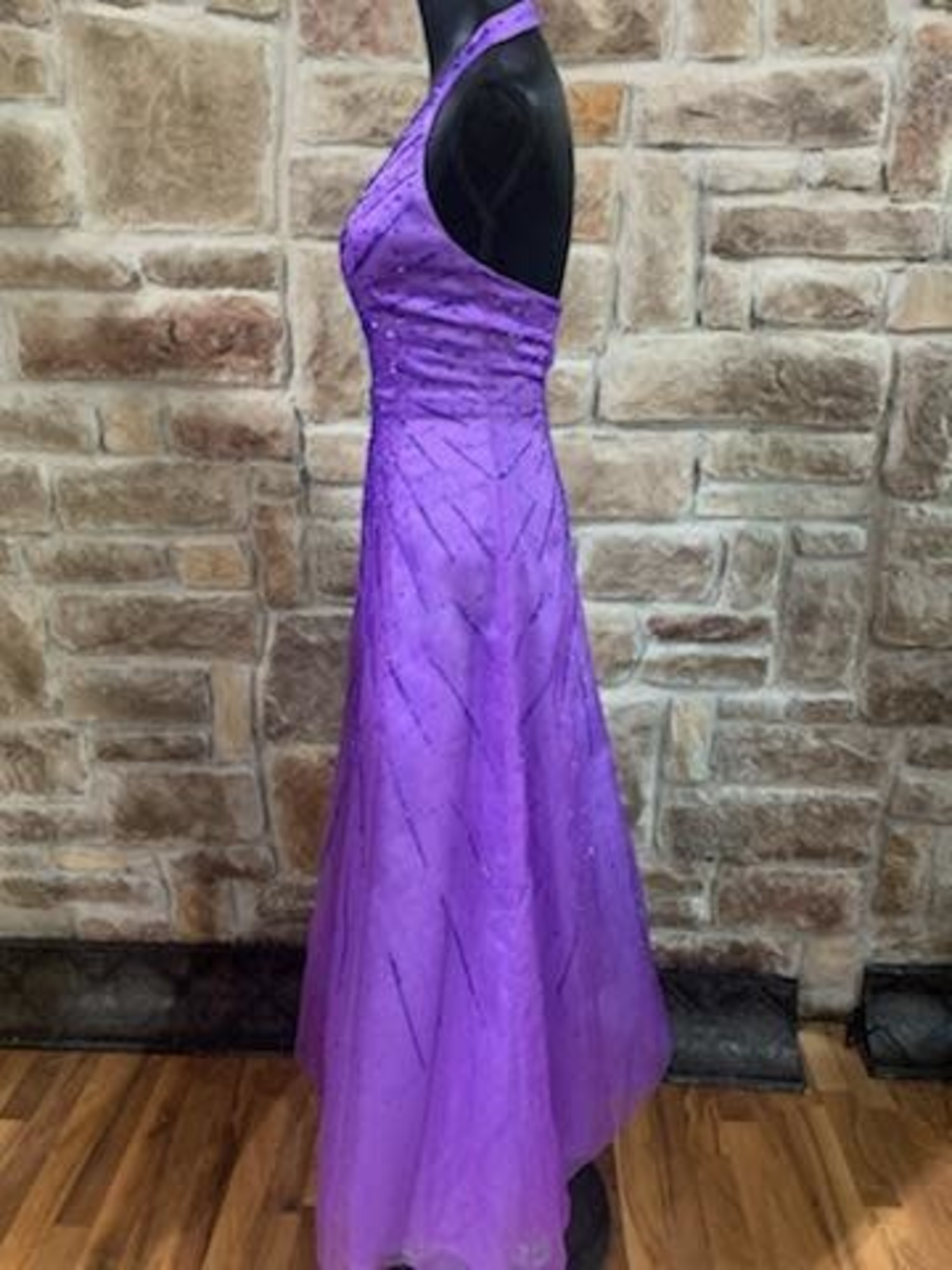 purple beaded halter dress Do You Love Me Gown, Size 6 outdoor wedding gowns
