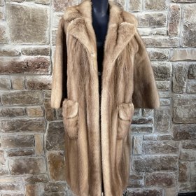 Louis Berman & Co. Autumn Haze Mink w/ Extensive Patch Pockets Full Length Coat, Size S