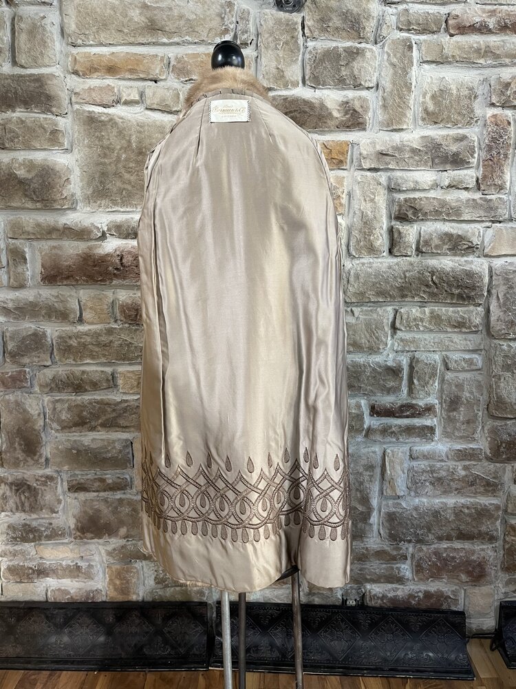 Louis Berman & Co. Autumn Haze Mink w/ Extensive Patch Pockets Full Length Coat, Size S