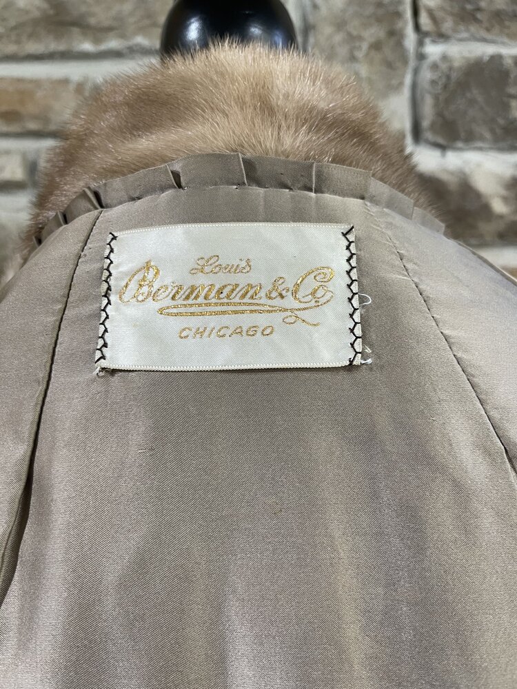 Louis Berman & Co. Autumn Haze Mink w/ Extensive Patch Pockets Full Length Coat, Size S