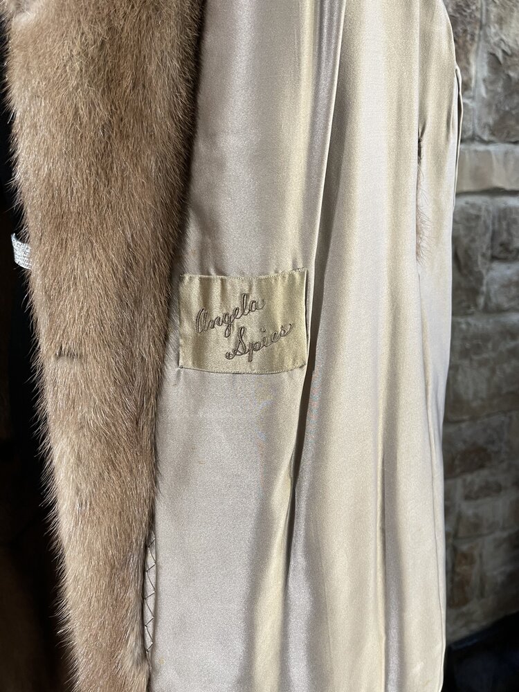 Louis Berman & Co. Autumn Haze Mink w/ Extensive Patch Pockets Full Length Coat, Size S