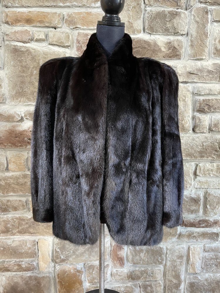 Paul Reed Black Mink Elena Jacket, Size S