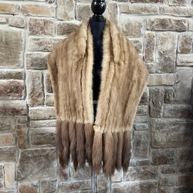 Stone Martin Stole with Tails, Size OS