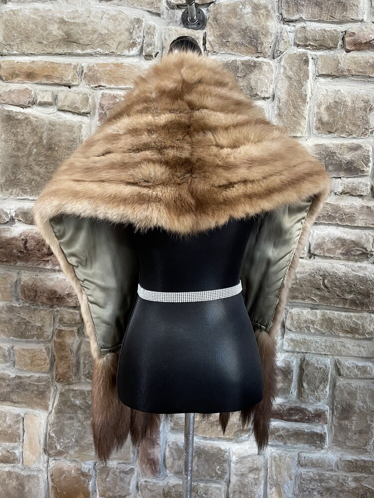 Stone Martin Stole with Tails, Size OS