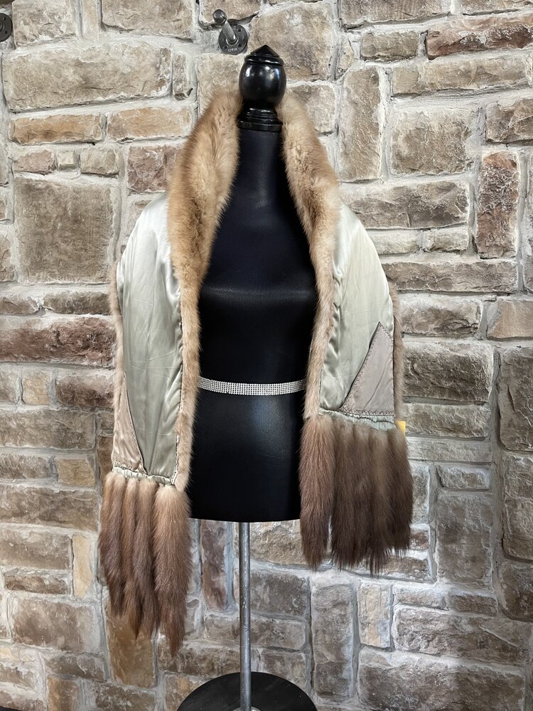 Stone Martin Stole with Tails, Size OS