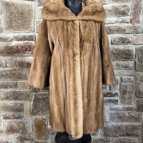 Autumn Haze Mink 3/4 Length Coat, Size S