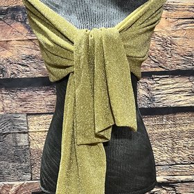 Gold Shimmery Scarf, 72" inches
