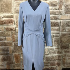 BGL Slate Blue Long Sleeve dress, Size L